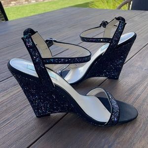 Betsey Johnson glitter heels!